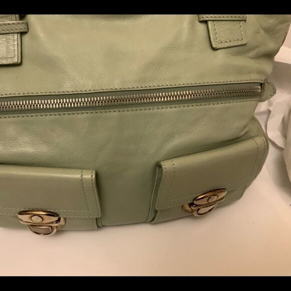 Marc Jacobs handbag Leather Green double handles front pockets - Picture 4 of 16